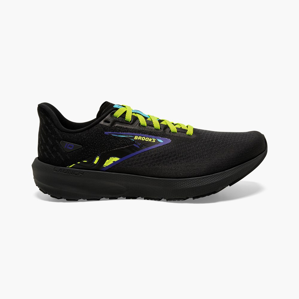 Chaussures Running Route Brooks Launch 10 Blanche Noir Homme | TXT-4556220